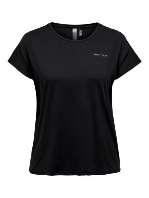 Only play curvy sportshirt zwart