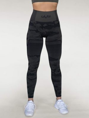 GAVELO Camo naadloze sportlegging - Dames - Zwart