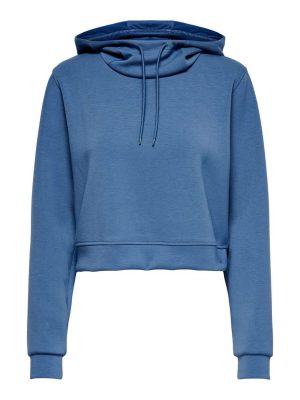 Only play cropped hoodie blauw