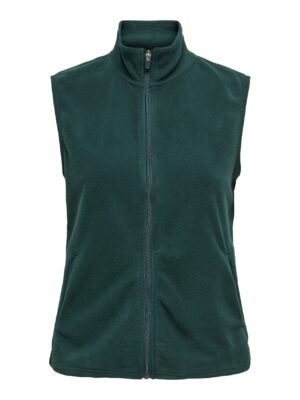 fleece bodywarmer donkergroen